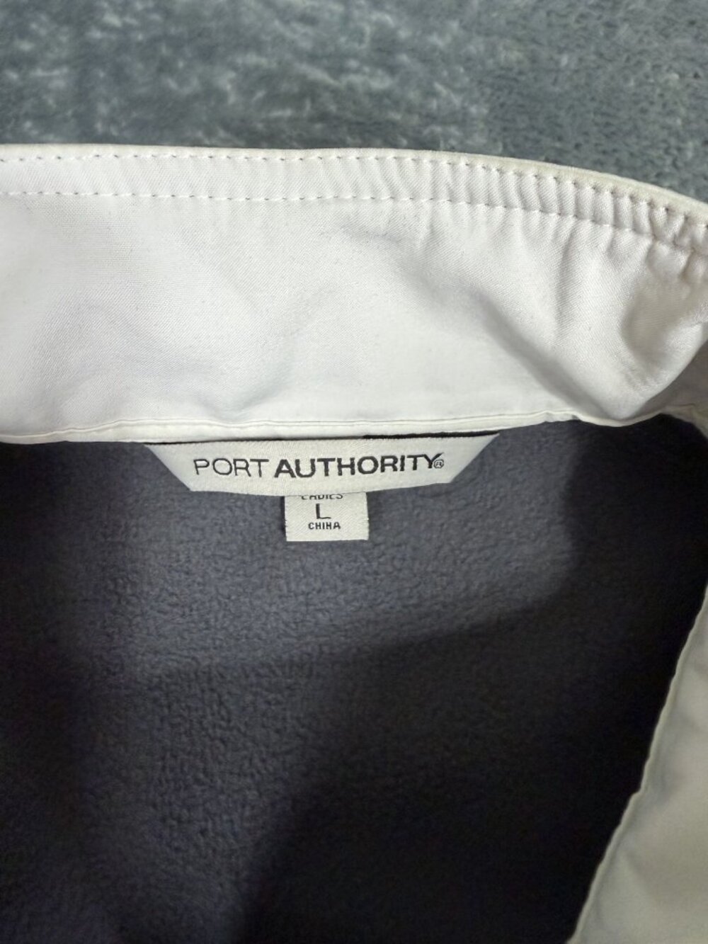 Port Authority Womens White Kona Ice Logo Soft Shell Full Zip Vest Size L - Picture 5 of 10